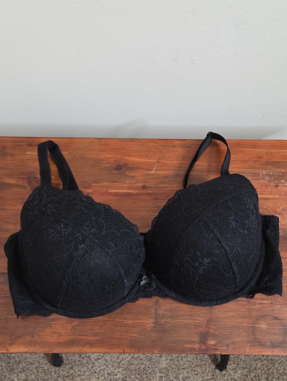 torrid Black Lace Underwire XO Ultra Plunge Push Up Bra